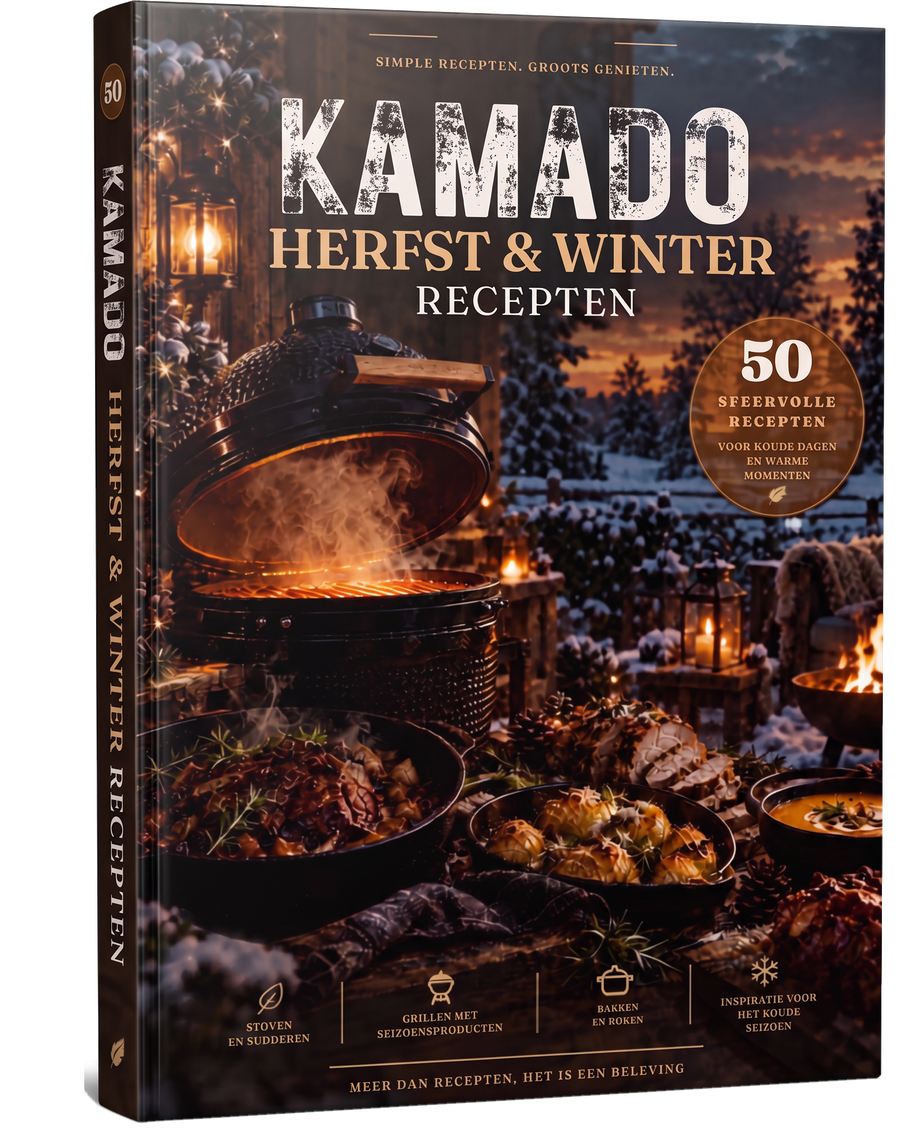 3D-mockup van het e-book Kamado herfst & winter recepten
